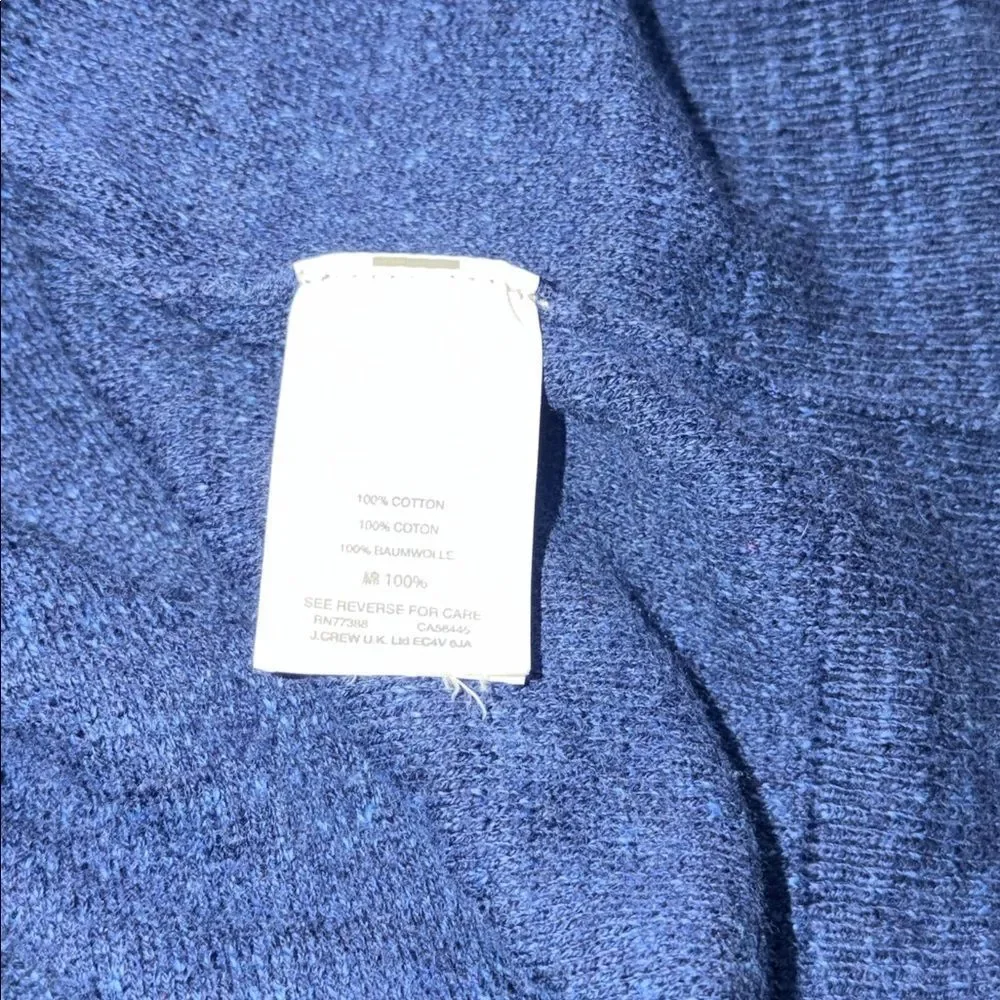 J. Crew Men's Deep Blue Crewneck Cotton Sweater Size L‎